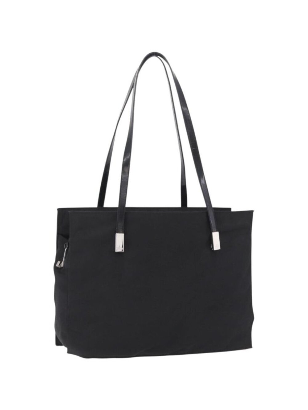 GUCCI Shoulder Bag Canvas Black Silver 001 3264